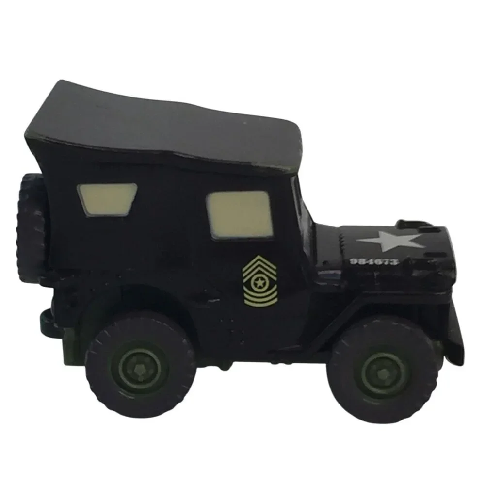 Disney Pixar Cars Sarge‎ Jeep Black and Green Lot of 2